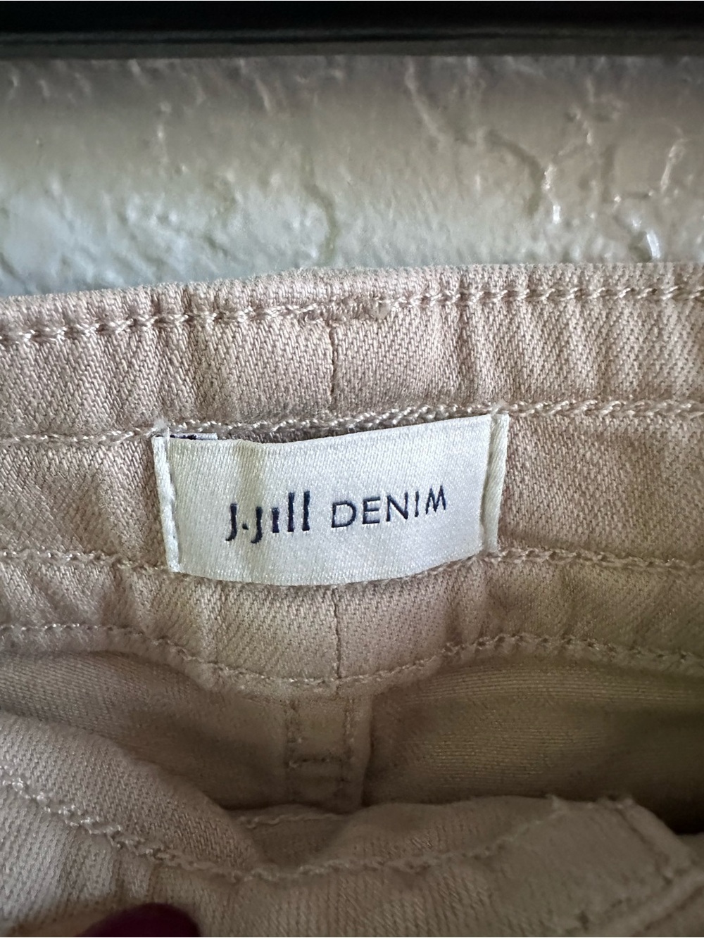 J.Jill Denim High Rise Wide Leg Crop Jeans Blush Beige Stretch 8‎ Petite - Picture 3 of 11